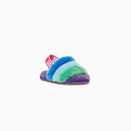 UGG Rainbow Fluff Yeah - Tøfler Småbarn - Lilla Multicolor (NO-H592)